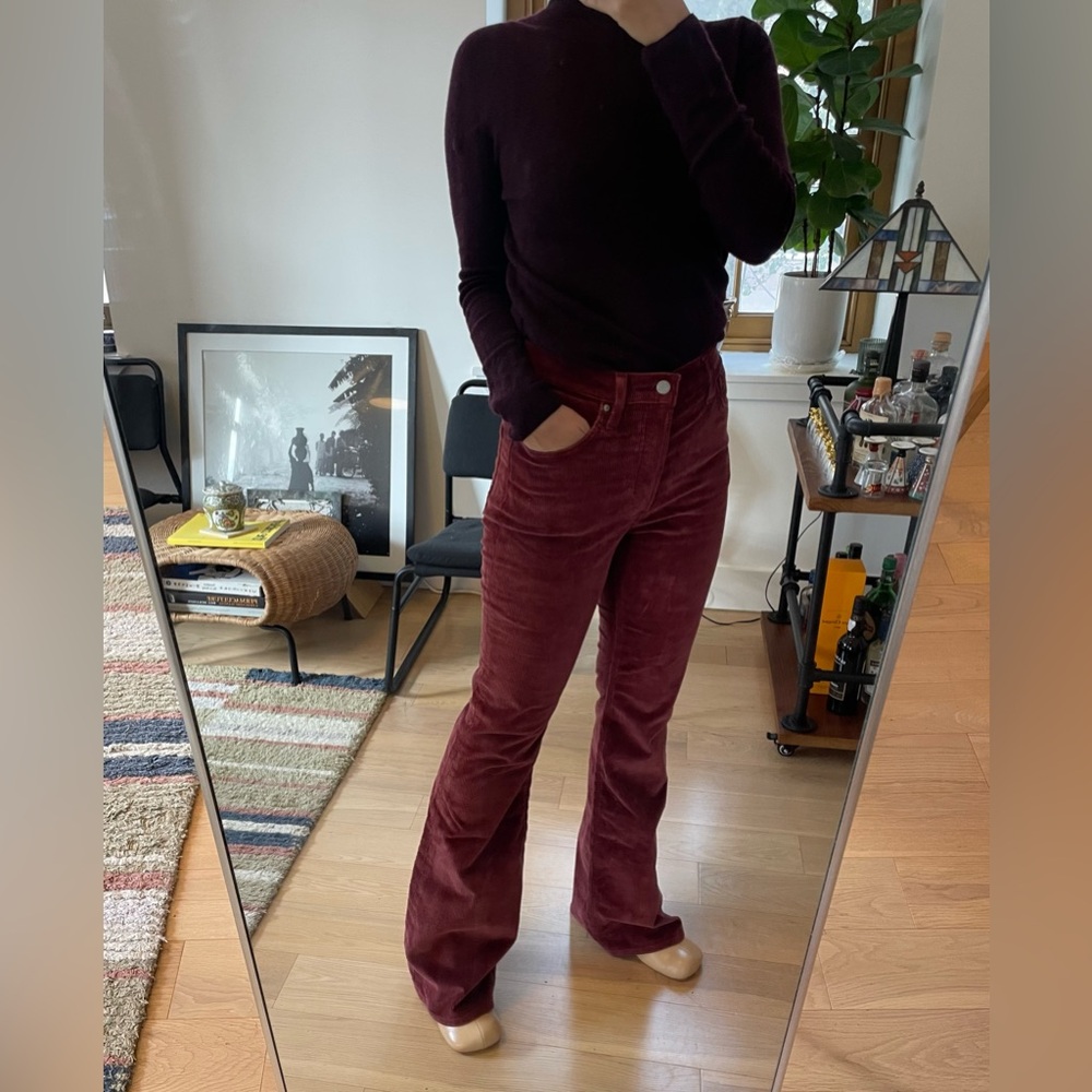 Denim Forum Rich Red Corduroy Pants